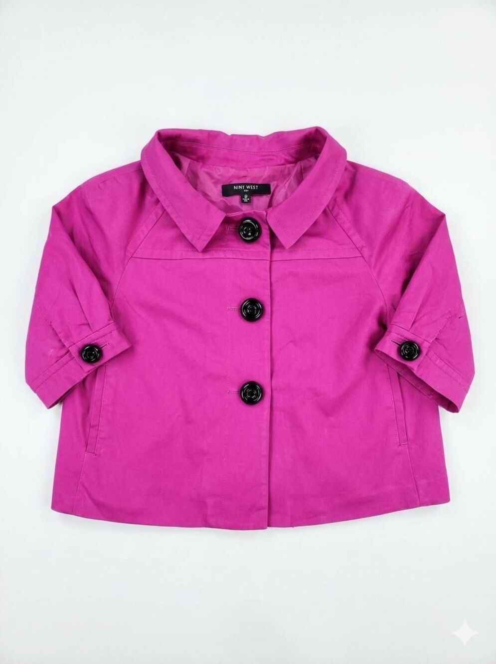 🔸️Nine West Fuchsia Cropped Suit Jacket Size 10